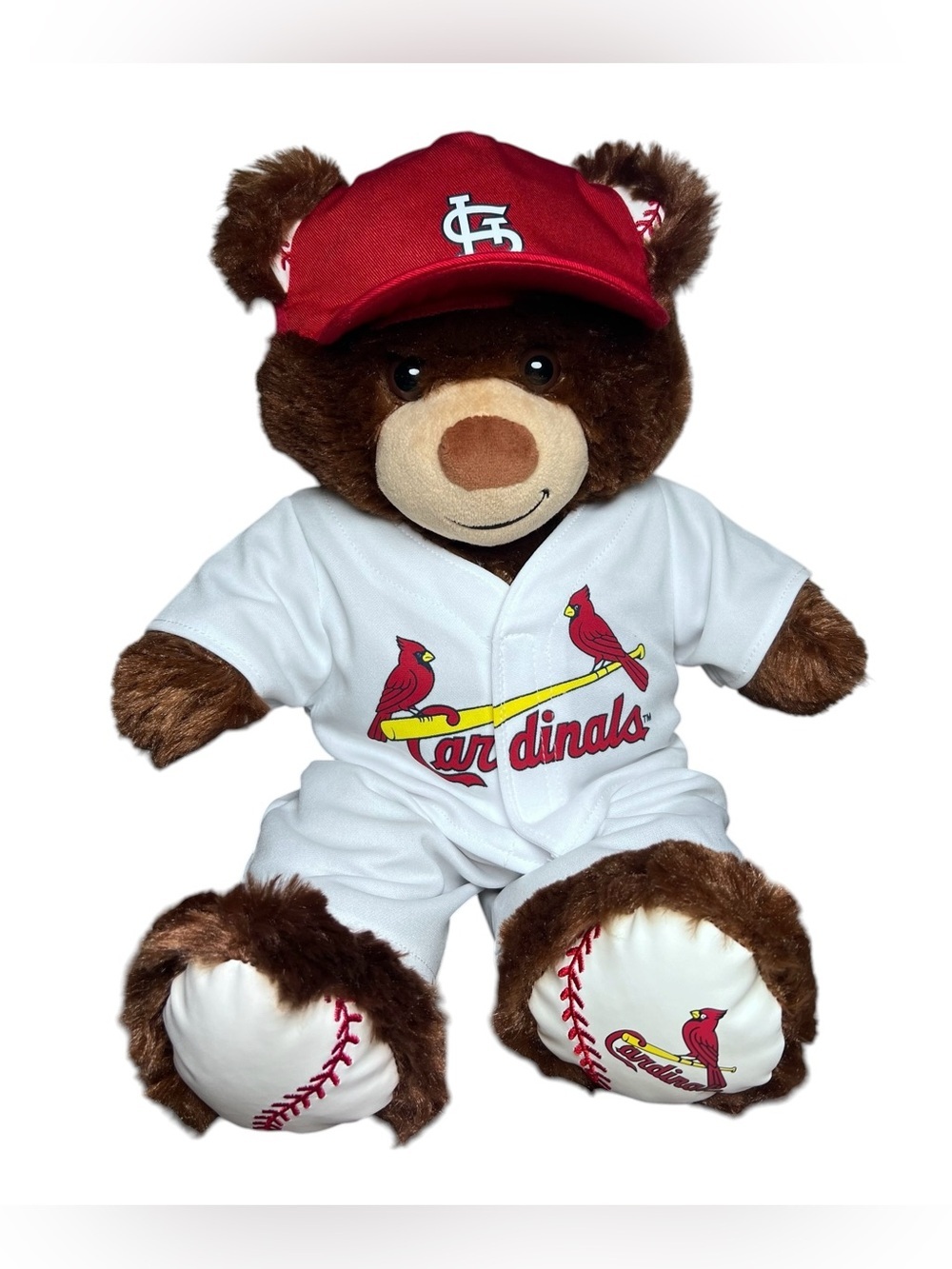Build-A-Bear St. Louis Cardinals Teddy Bear Plush MLB Baseball Uniform & Hat 16"